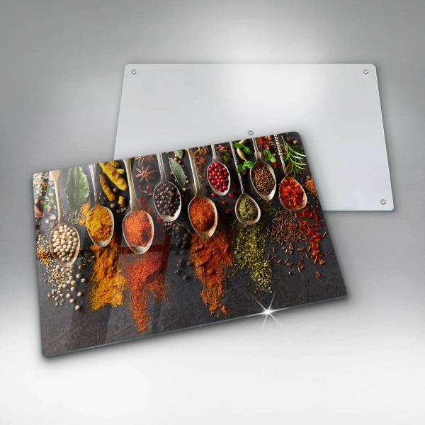 Herdabdeckung Löffel mit Gewürzen