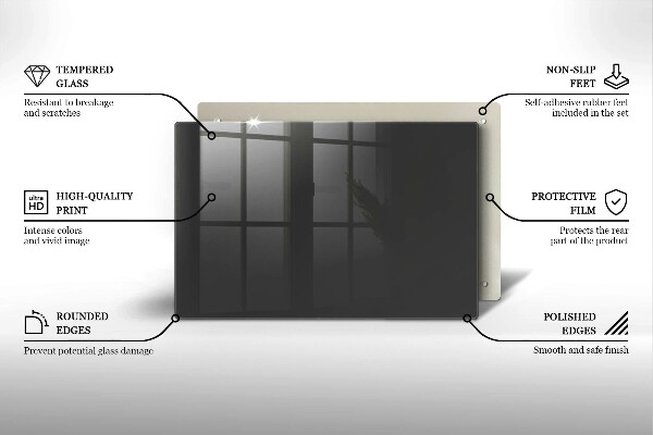 Herdabdeckplatte glas Graue Farbe
