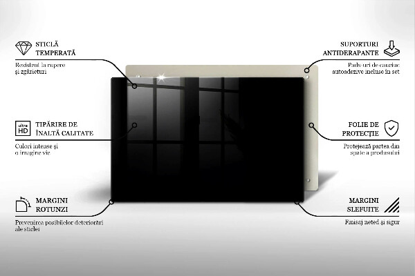 Herdabdeckplatte glas Schwarze Farbe