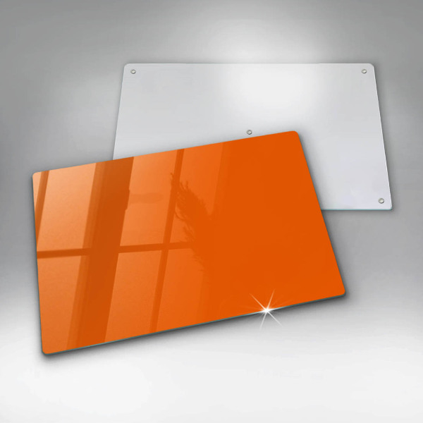 Herdabdeckplatte glas orange Farbe