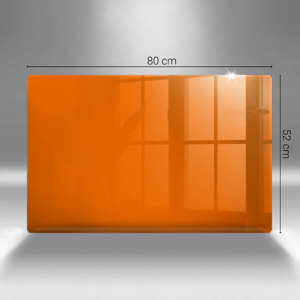 Herdabdeckplatte glas orange Farbe