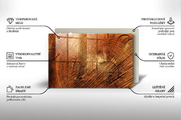 Herdabdeckung Holzmaserung des Baumes