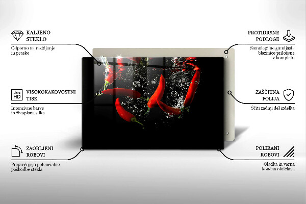 Herdabdeckung Chilischoten in Wasser
