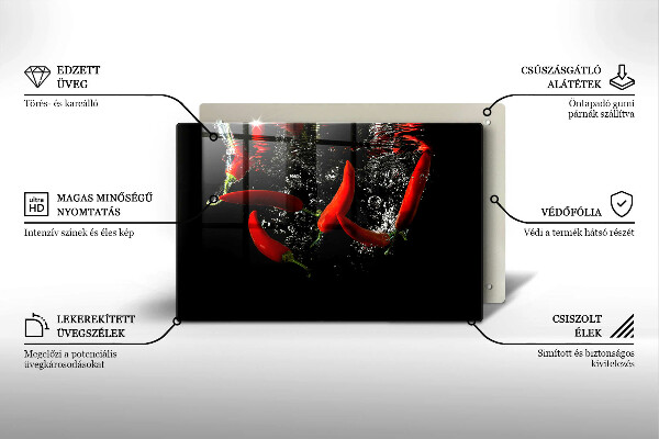 Herdabdeckung Chilischoten in Wasser