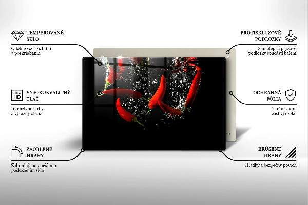 Herdabdeckung Chilischoten in Wasser