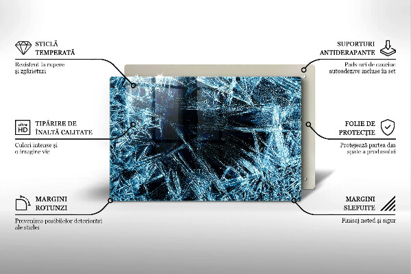 Herdabdeckung Struktur aus scharfem Eis