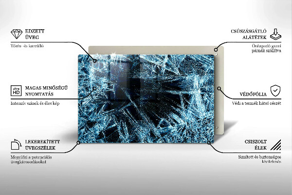 Herdabdeckung Struktur aus scharfem Eis