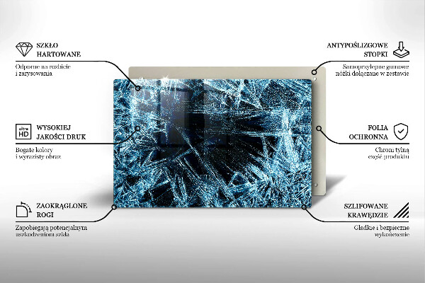 Herdabdeckung Struktur aus scharfem Eis