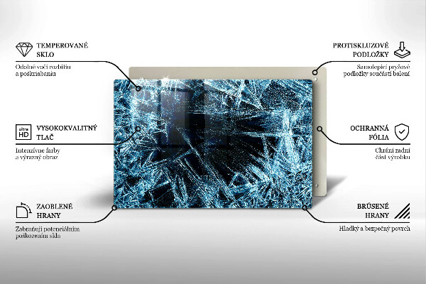 Herdabdeckung Struktur aus scharfem Eis