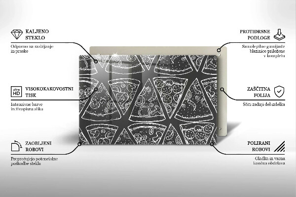 Herdabdeckung Pizzaillustration