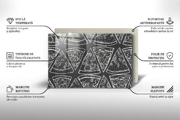 Herdabdeckung Pizzaillustration