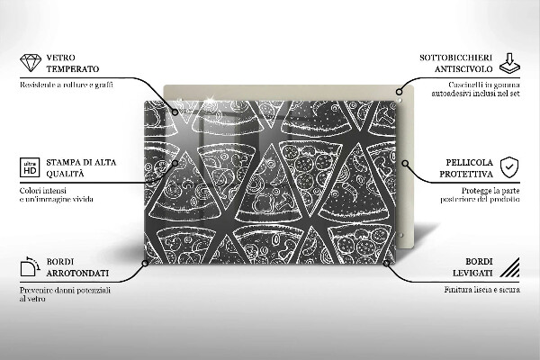 Herdabdeckung Pizzaillustration