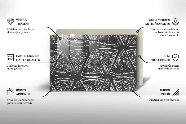 Herdabdeckung Pizzaillustration