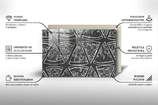 Herdabdeckung Pizzaillustration