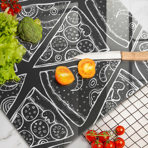 Herdabdeckung Pizzaillustration