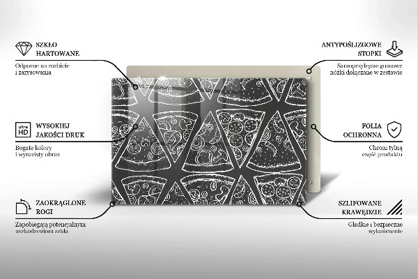 Herdabdeckung Pizzaillustration