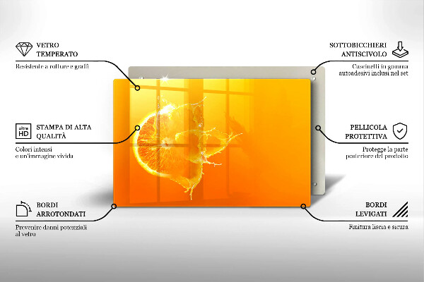 Herdabdeckung Saftige Orangenfrucht
