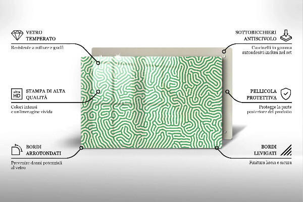 Herdabdeckung Abstrakte Linien