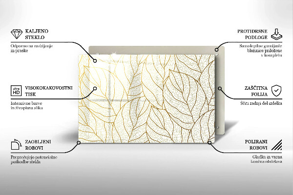 Herdabdeckung Line-Art-Blättermuster
