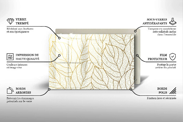 Herdabdeckung Line-Art-Blättermuster