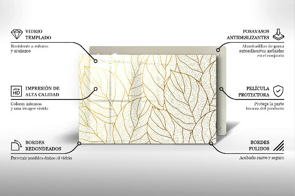 Herdabdeckung Line-Art-Blättermuster