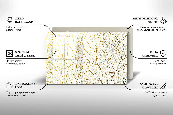 Herdabdeckung Line-Art-Blättermuster