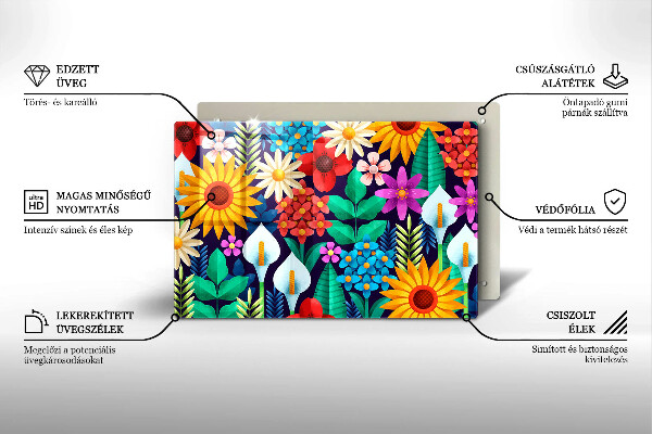 Herdabdeckung Blumenwieseillustration