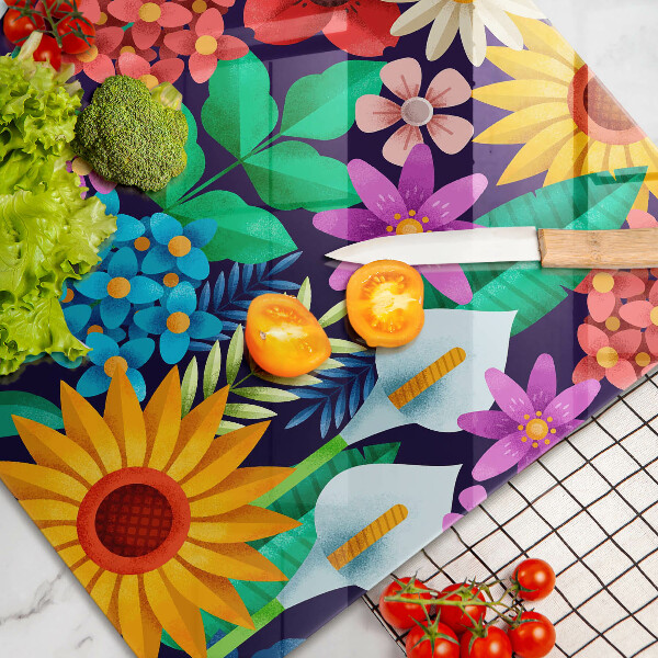 Herdabdeckung Blumenwieseillustration