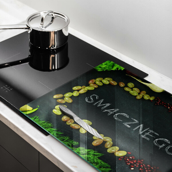 Herdabdeckung Aufschrift Smacznego!