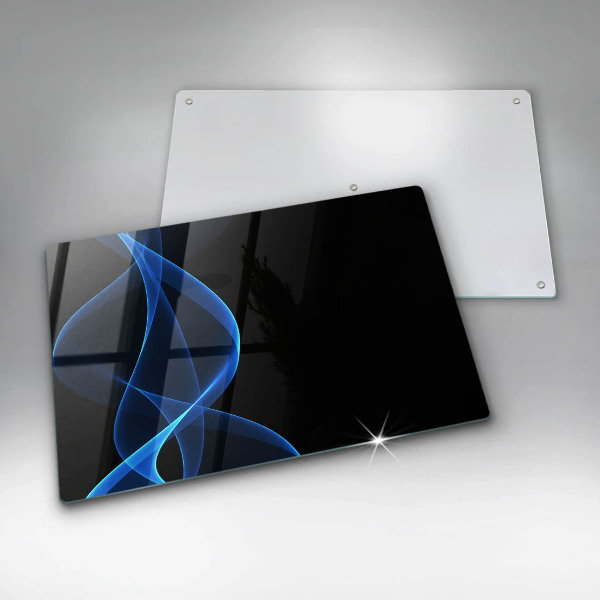 Herdabdeckung Blaue Rauchlinien