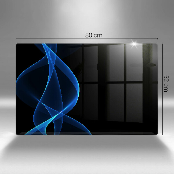 Herdabdeckung Blaue Rauchlinien