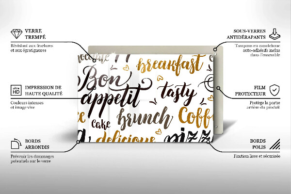 Herdabdeckung Bon appetit