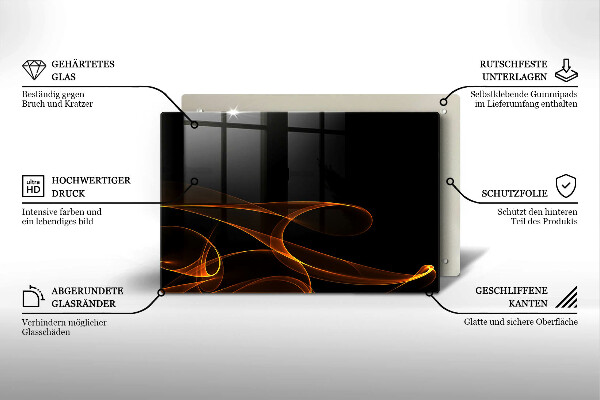 Herdabdeckung Abstrakte Linien