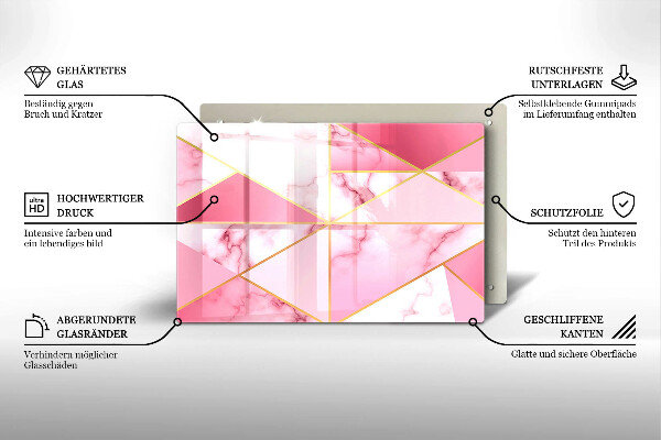 Herdabdeckung Geometrischer Marmor