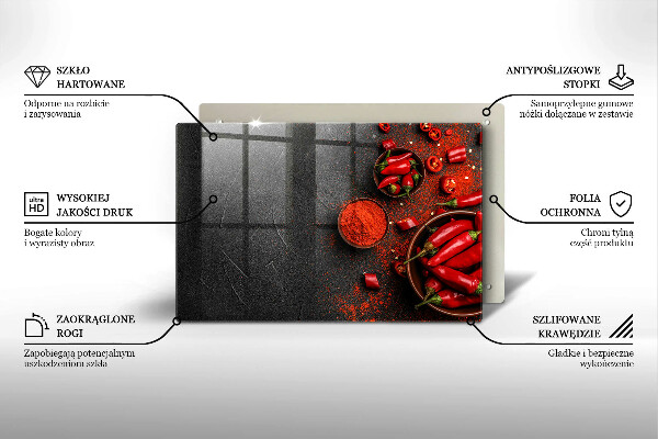 Herdabdeckung Rote Chilischoten