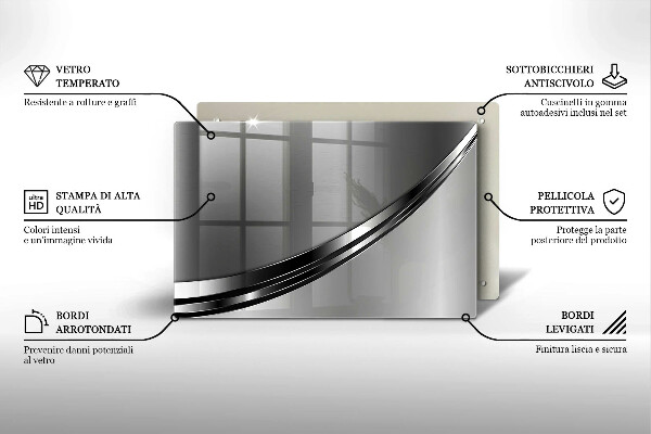 Herdabdeckung Metallabstraktion
