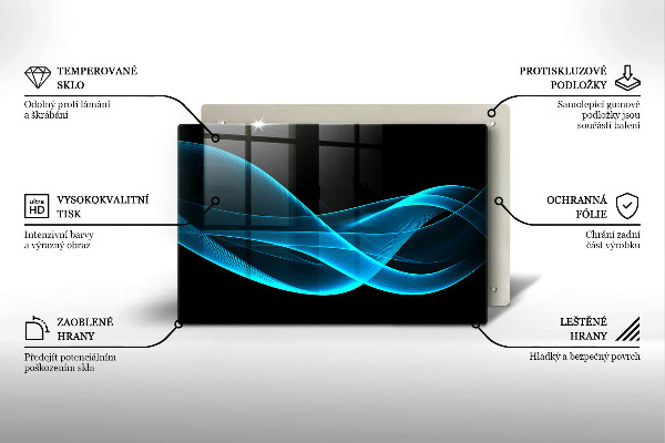 Herdabdeckung Blaue Abstraktion