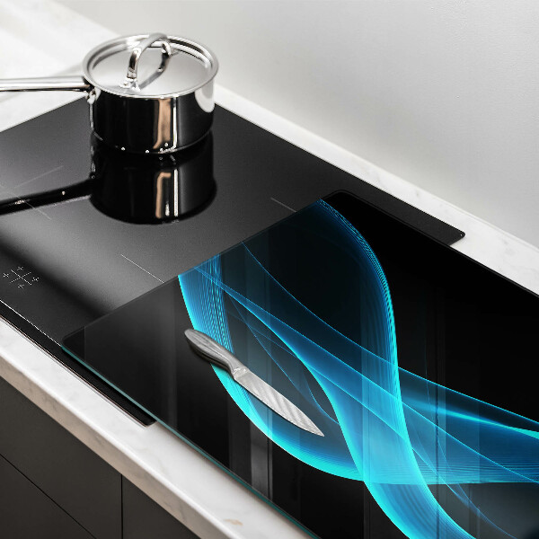 Herdabdeckung Blaue Abstraktion