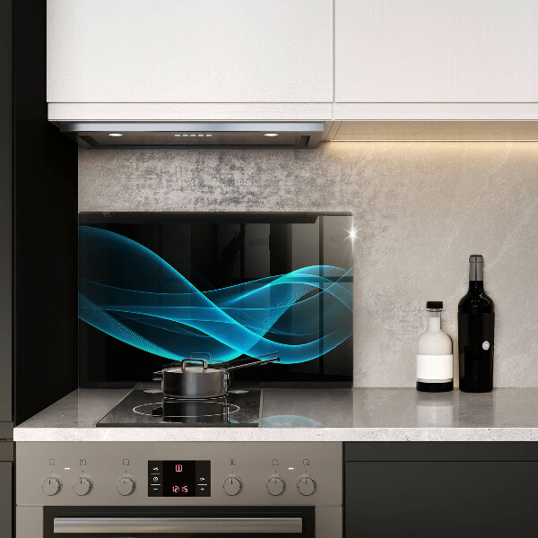 Herdabdeckung Blaue Abstraktion