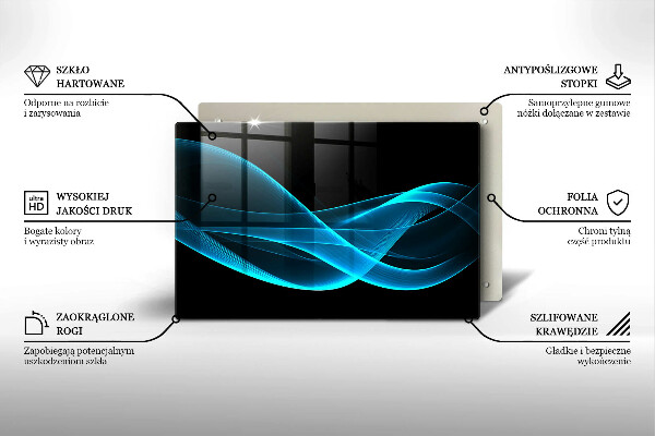 Herdabdeckung Blaue Abstraktion