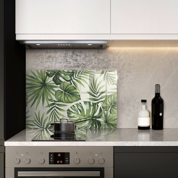 Herdabdeckung Monstera hinterlässt Illustration