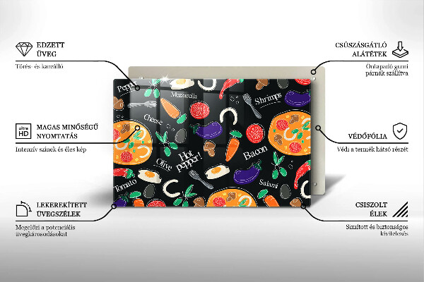 Herdabdeckung Lebensmittelillustration