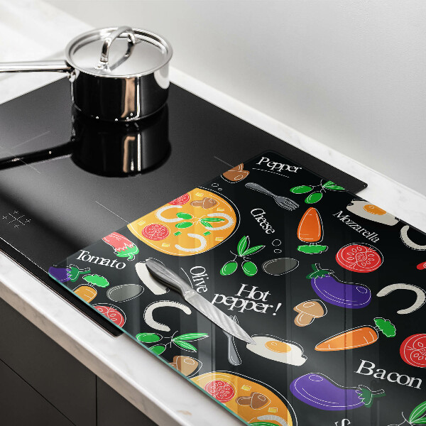 Herdabdeckung Lebensmittelillustration