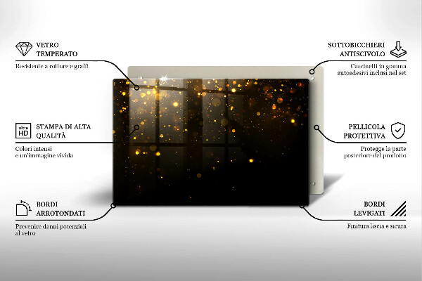 Abdeckung induktionskochfeld Goldglitter