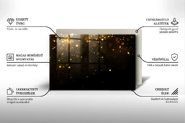 Abdeckung induktionskochfeld Goldglitter