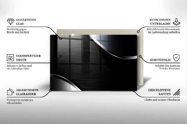 Herdabdeckung Metallabstraktion