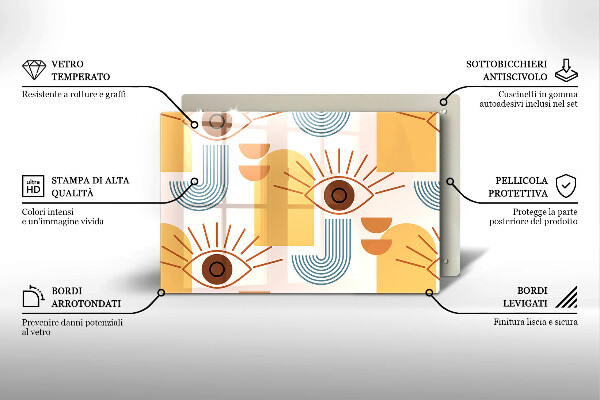 Herdabdeckung Boho-Augenmuster
