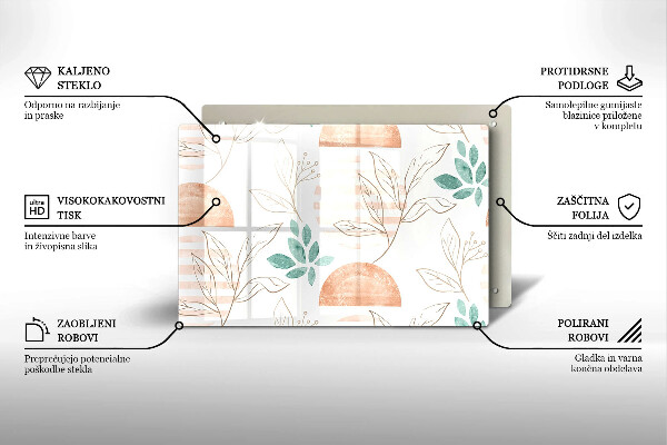 Herdabdeckung Boho-Blättermuster