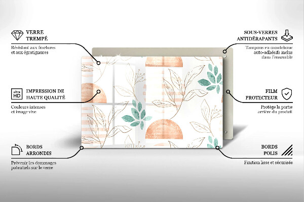 Herdabdeckung Boho-Blättermuster