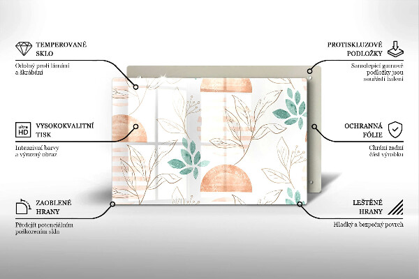 Herdabdeckung Boho-Blättermuster